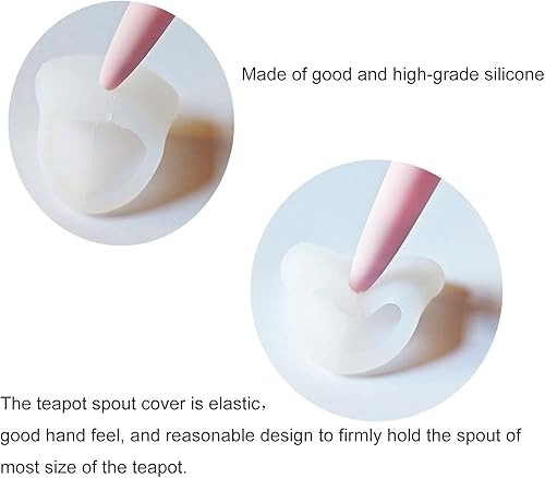 Miniatura 3 de Protectores de boquilla de tetera, funda de silicona para tetera, a prueba de fugas, a prueba de goteo, cubierta de boquilla de tetera, protectores