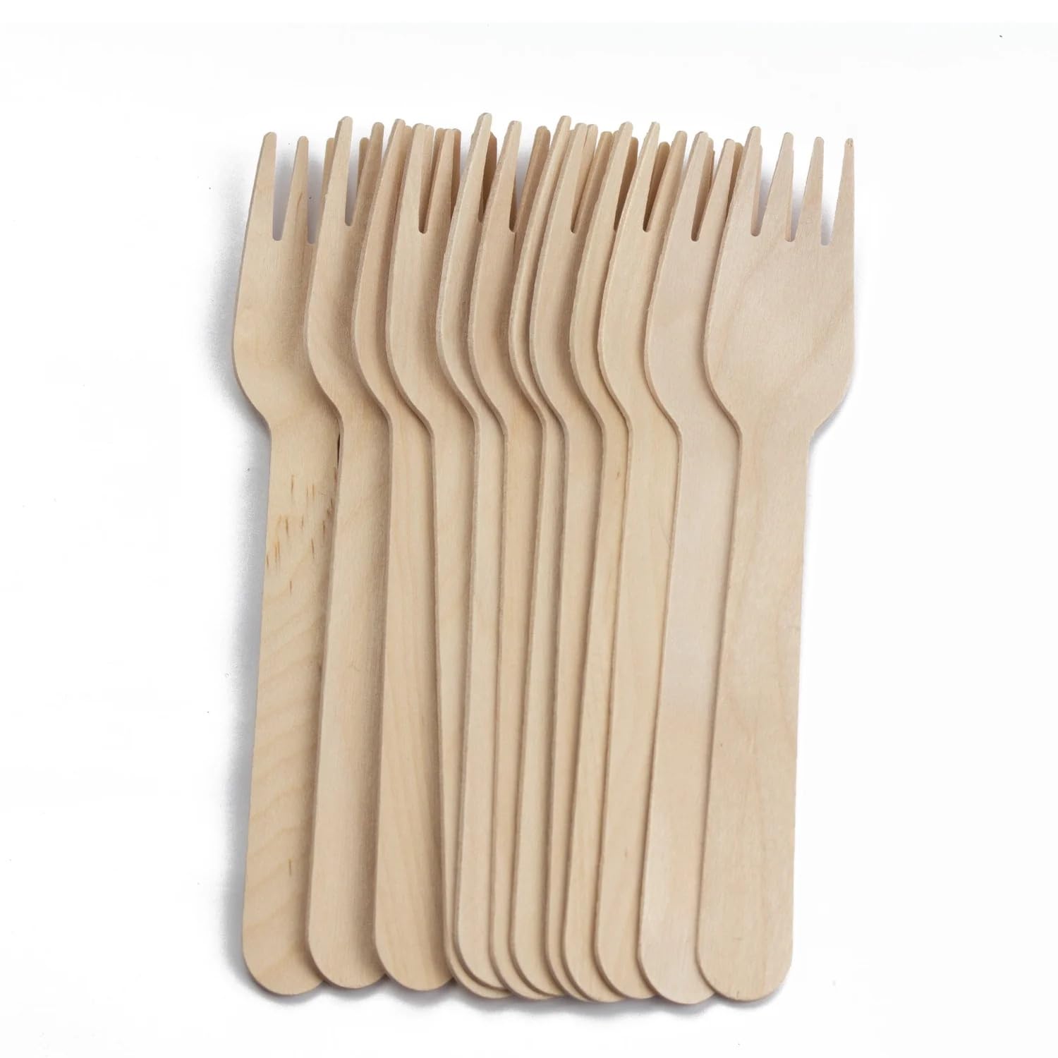 1000 piezas - Juego de cubiertos desechables de madera, cubiertos desechables (200 tenedores, 200 cuchillos, 200 cucharas, 200 mini tenedores y 200 agitadores desechables