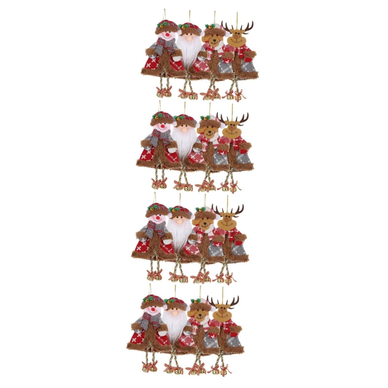 PRETYZOOM 16 STK Weihnachtsbaum-anhänger Weihnachtspuppe Herzstück Weihnachtsdekore Christbaumschmuck Weihnachtsbedarf Weihnachtsbaumschmuck Schneemann Baumschmuck Stoff