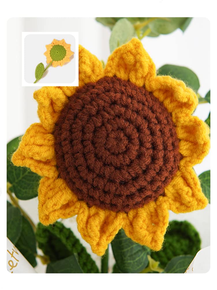 ひまわりの花束(12本セット) かぎ針編み