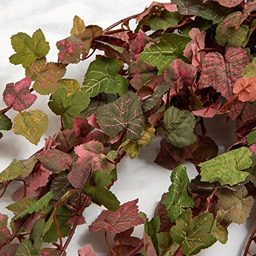 Factory Direct Craft Colorful Draping Grape Leaf Bushes | 2 Greenery Bushes