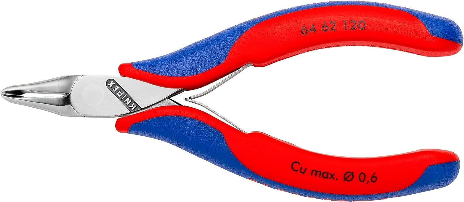 KNIPEX Alicate de corte frontal para electrónica con mangos multicomponente 120 mm, 64 62 120