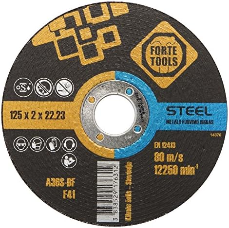 FORTE Tools Angle Grinder Wheel Cutter for Stainless Steel A46T-BF125X1.2X22.23