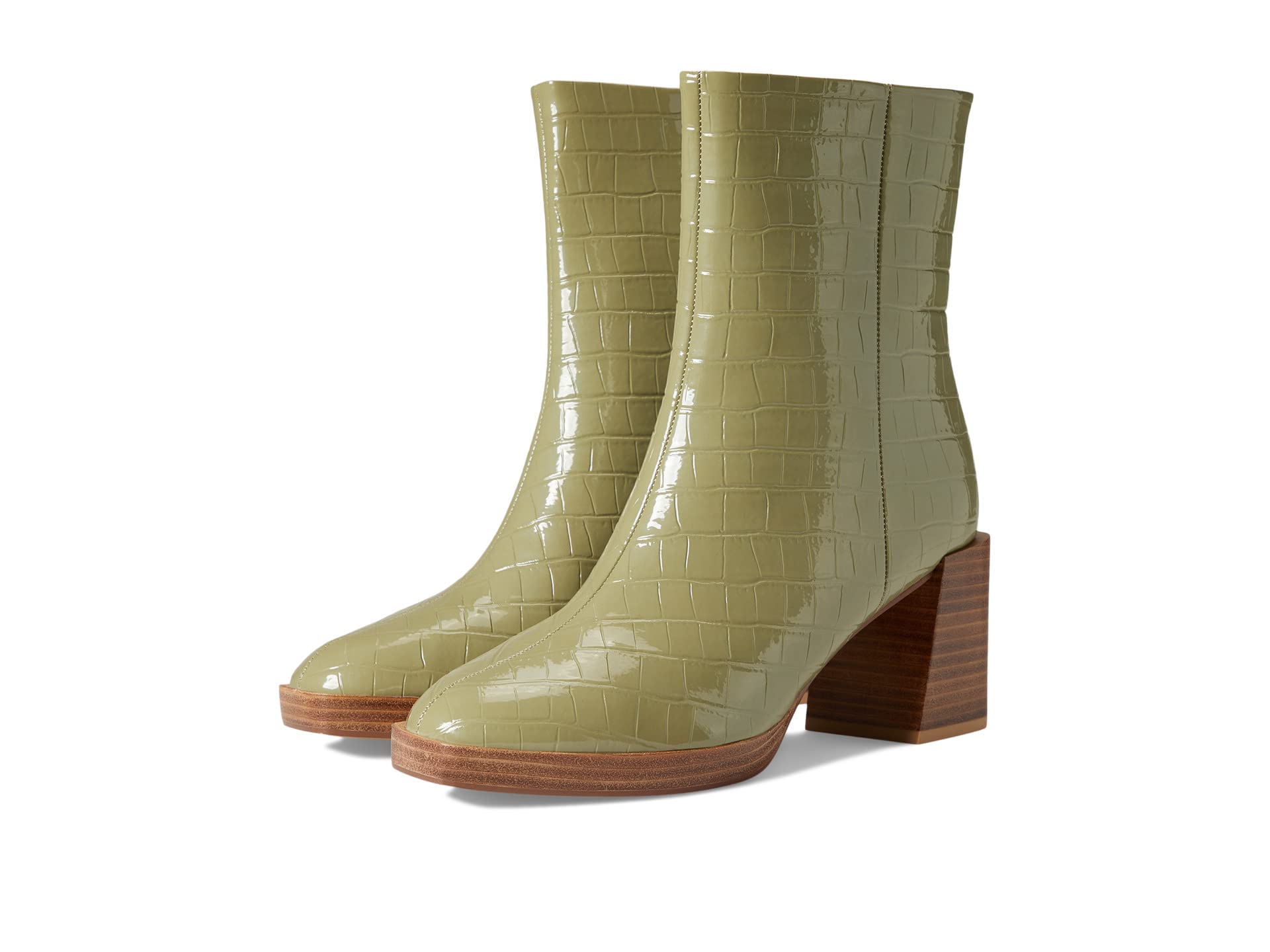 Chinese Laundry Danica Olive Croco 8 M