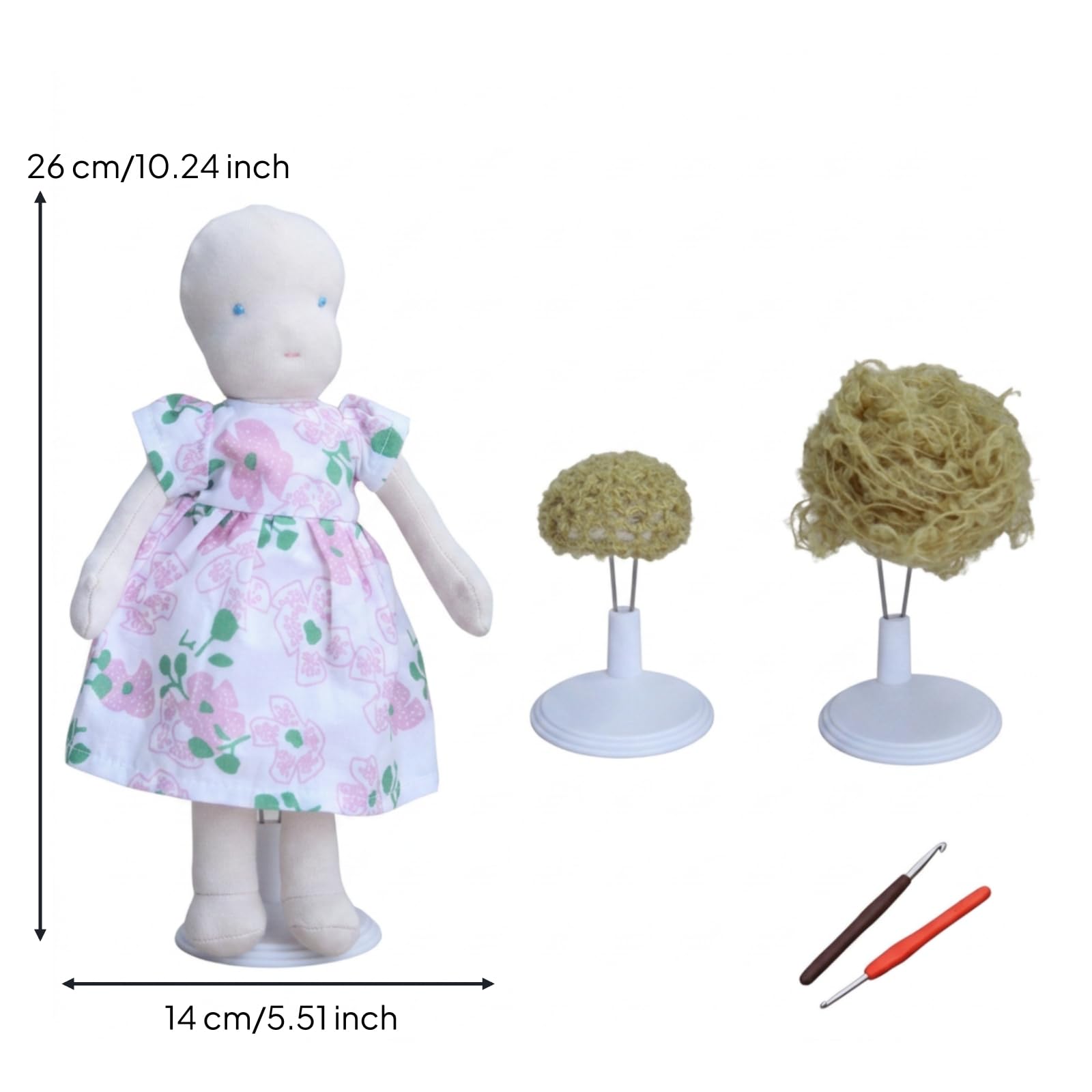Jinhxofs Kit Bambola Fai da Te Decorativo Bambola da Cucire con Uncinetto Colorato per il Tempo Libero Libero, style to 1