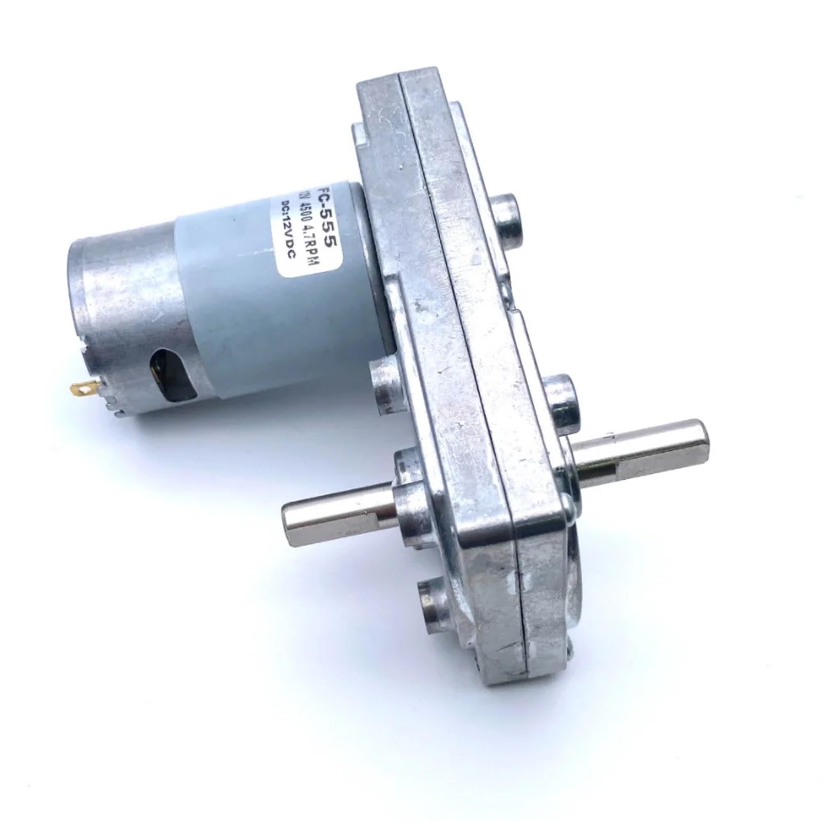 FC-555/550 DC 3V-30V Drehmoment-Getriebemotor 10N.m 6V12V24V Doppelwellen-Elektro-Knoblauchschneidermotor(Rated 12V,6rpm)
