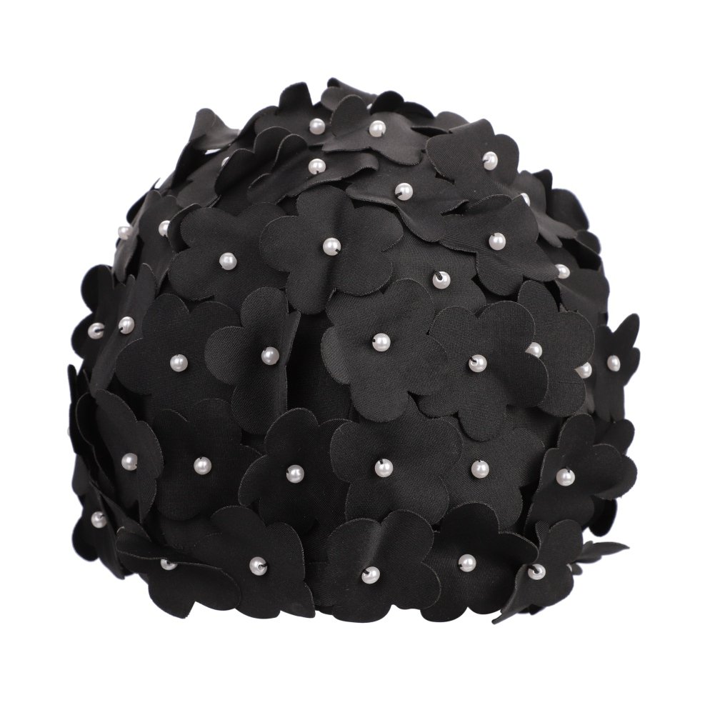 Retro Swim Cap 3D Multi-layer Floral Petals Bathing Cap Ear Protection Shower Cap Nylon Spandex Swimming Hat Diving Hat for Girls Women Swim Pool Beach Surfing