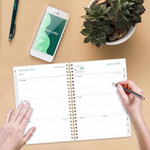 Miniatura 7 de Agenda 2026  Agenda 2026 de enero de 2026 a diciembre de 2026, agenda semanal y mensual encuadernada en espiral con 12 pestañas mensuales, bolsillo