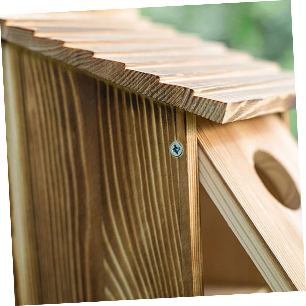 Abaodam Casetta Nido per Uccelli in Legno da Giardino, Marrone | Piccolo Rifugio a Forma di Casa, per Uccelli Piccoli, Uso in Giardino nella Gabbia