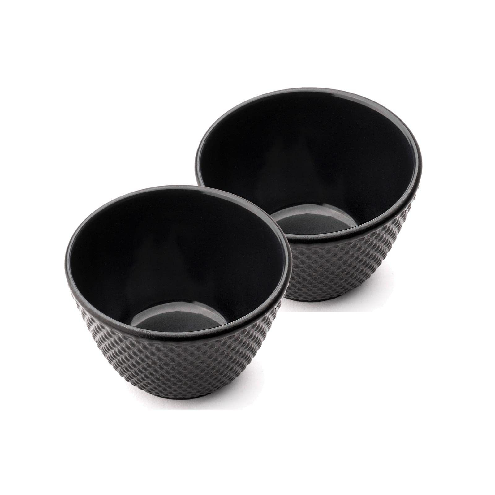 Bredemeijer Gusseisen Teekannen-Set Asia Jang 1,1 Liter - asiatisches Teeset mit Stövchen & 2 Tassen, emailliert, inkl. Edelstahl-Filter, schwarz - Geschenkidee für Teeliebhaber