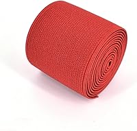 Vista 34 de 1 rollo de cordón elástico plano de 1.5 pulgadas de ancho por 3 yardas de banda elástica sarga de doble cara (#1 Blanco)