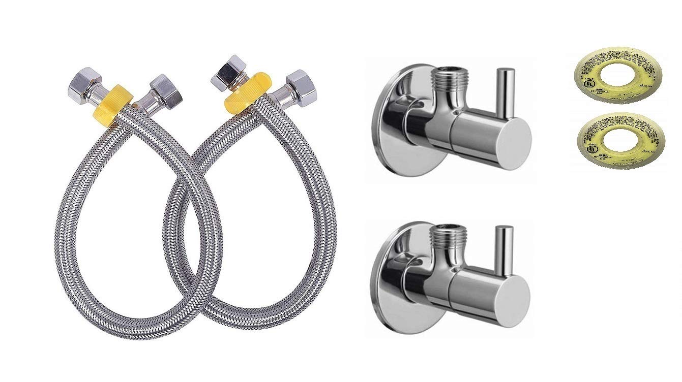 JAGGER JAG158 Connection Pipe With Angle Valve For Bathroom Geyser / Toilet Flush / Wash Basin Connection ( With Wall Flange And Teflon Tape ) (B08RZCYGLC) Amazon Price History, Amazon Price Tracker