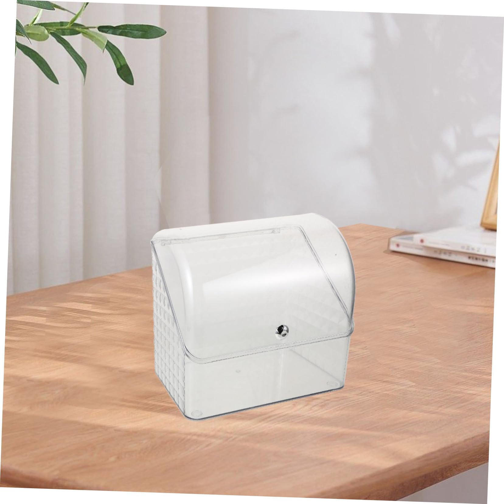 Zerodeko Boîte de Rangement Maquillage avec Couvercle Organisateur Cosmétiques Pet PP Rangement Spacieux Élégant pour Salle de Bain Bureau