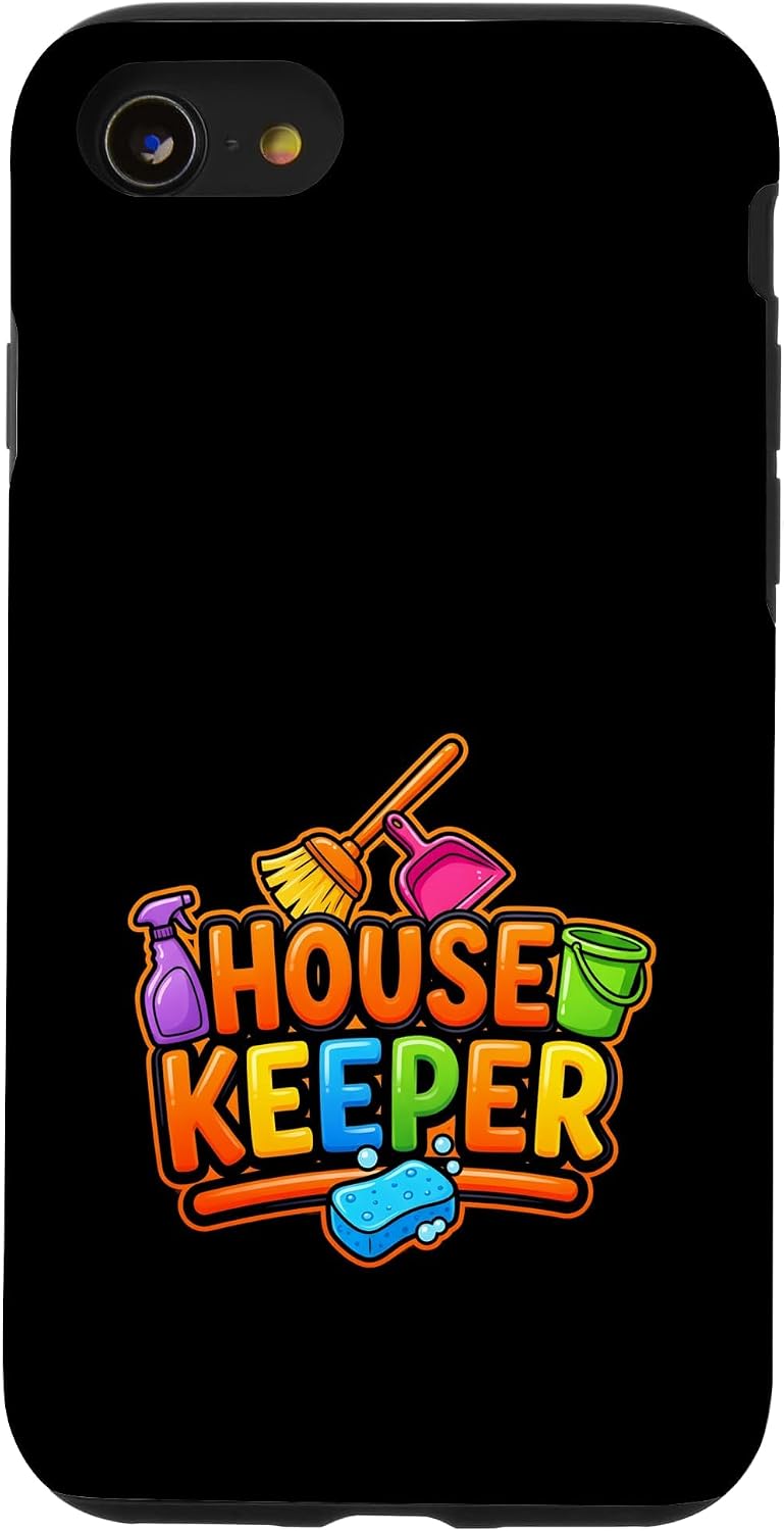 Colorful Housekeeper Cleaning Maid Supplies Case for iPhone SE (2020) / 7/8