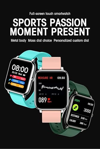 Miniatura 2 de HANDA - Reloj inteligente para hombres y mujeres, monitor de actividad deportiva con pantalla táctil completa, reloj inteligente con frecuencia