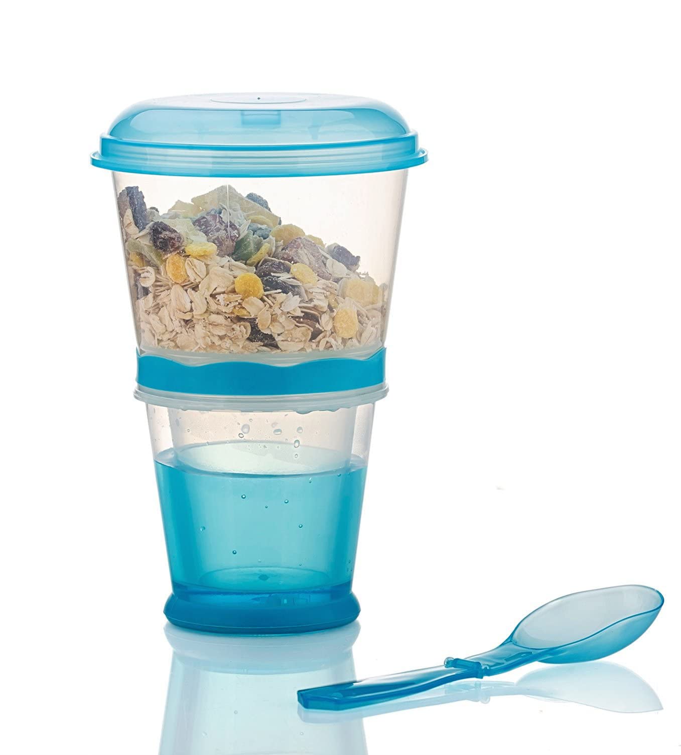 KorhLeoh Cereal On The Go, Cup Container Breakfast Drink Milk Cups Portable Yogurt and Travel To-Go Food Containers Storage With Straw(Pink)