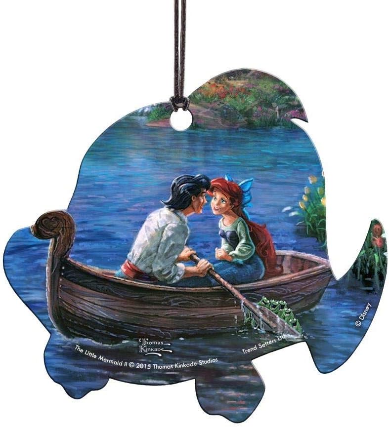 Disney - Little Mermaid - Kiss The Girl - Flounder Fish Shaped Hanging Acrylic Print Accessory – Perfect for Gifting or Collecting ACPFISH285