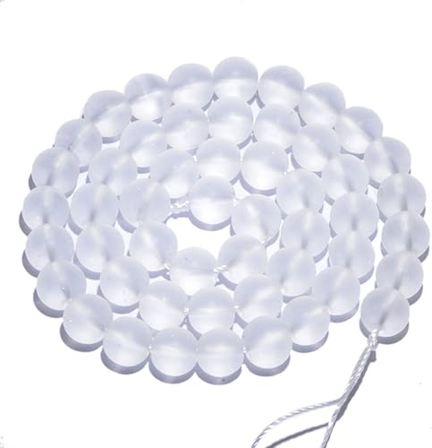 Miniatura 2 de AD Beads Hermosas cuentas sueltas redondas de piedras preciosas mate naturales de 0.157-0.472 in (0.315 in, 33 amazonita mate)