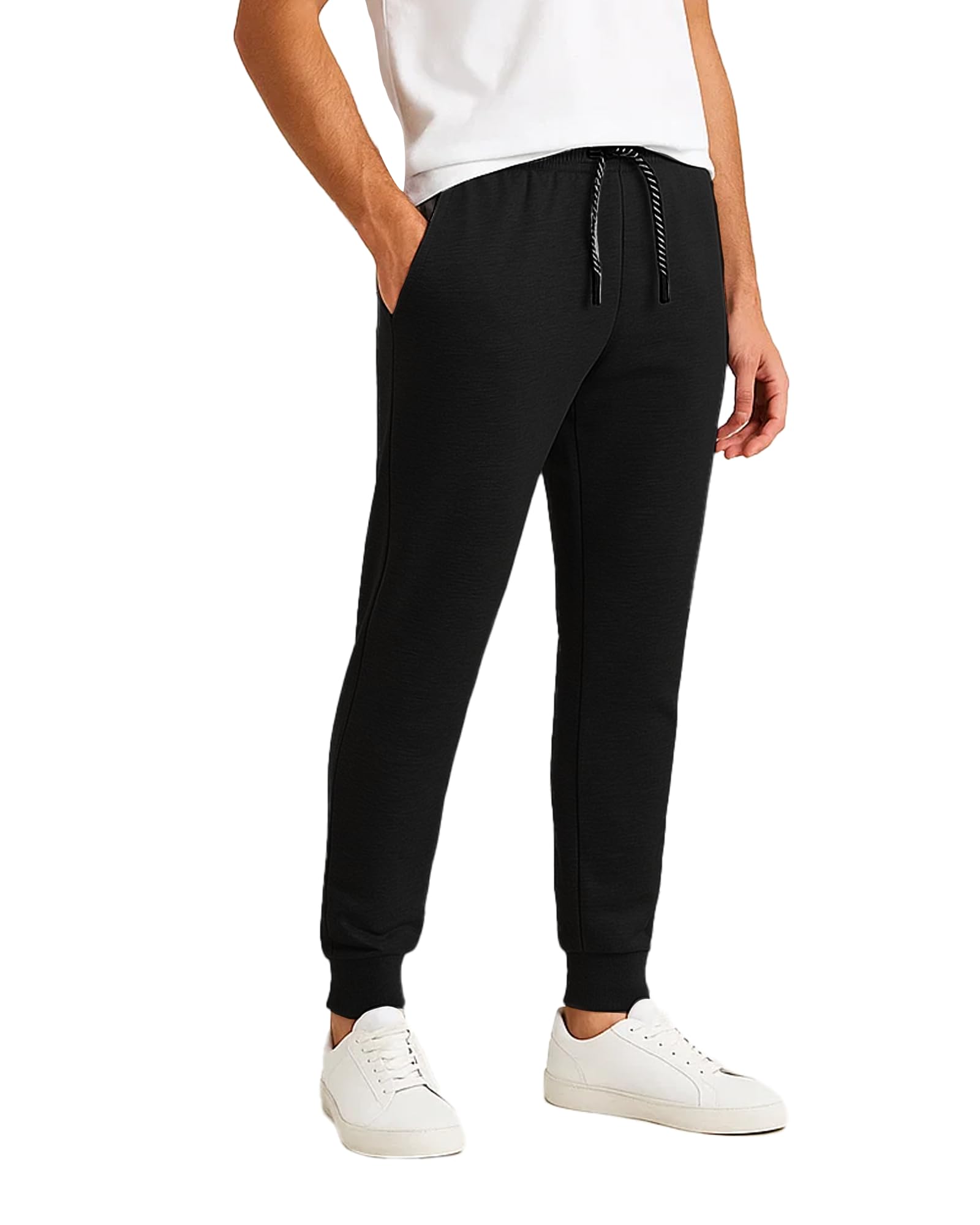 Spyder Men's Black Cargo Jogger Sweatpants - Soft Poly Fleece Joggers With Drawcord Waistband And Side Cargo Pockets (Sizes: S-Xl), Large