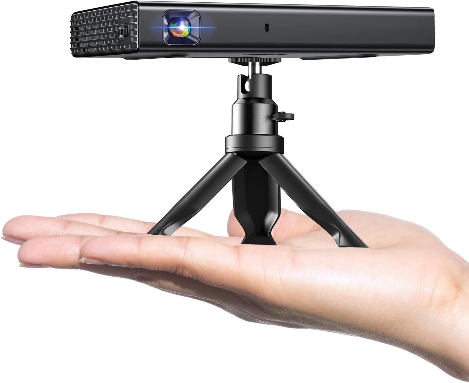 ELEPHAS Mini Projector With 5G WiFi and Bluetooth - 500 ANSI DLP Portable, Rechargeable for Travel - Compatible With iOS, Android, TV Stick