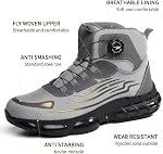 Sneakers de travail d'orteil en acier pour les hommes femmes léger confortable industriel & Chaussures de sécurité pour travaux de construction