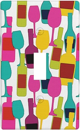 Miniatura 47 de Placas de pared para receptáculo de dispositivo dúplex de 1 banda, cubiertas de toma de corriente azul retro onduladas, cubiertas decorativas para