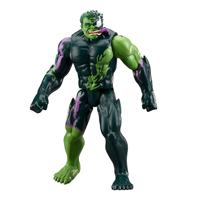 Foto 7 de 8 de Hasbro Marvel Avengers Titan Hero Series, Venomized Capitán América y Hulk, Set con 2 Figuras de Acción