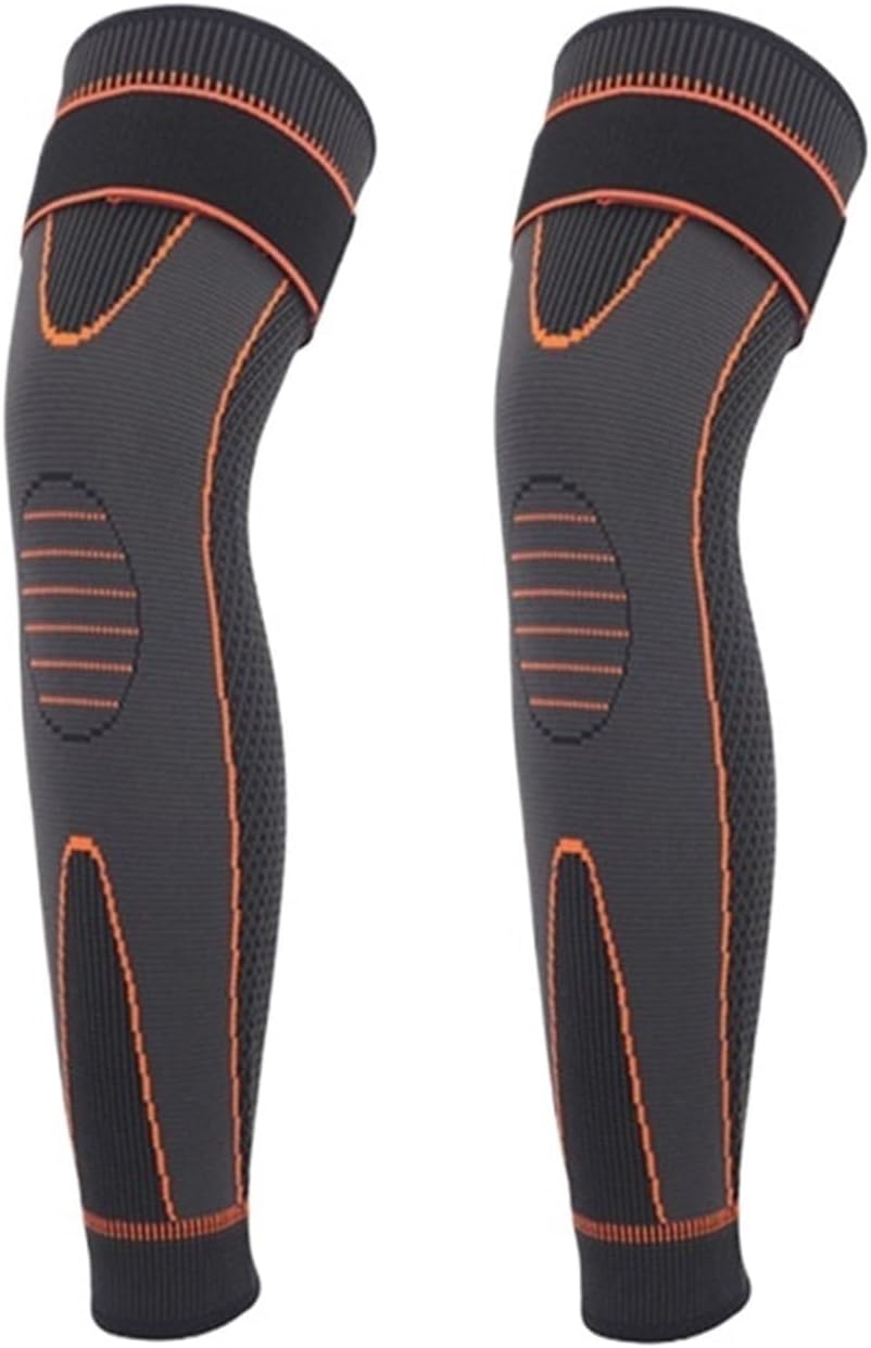 1/2 Pcs Compression Knee Pads Support Lengthen Stripe Sport Sleeve Arthritis Joint Pain Protector Elastic Kneepad Brace for Volleyball Football Dance Yoga Tennis Running
