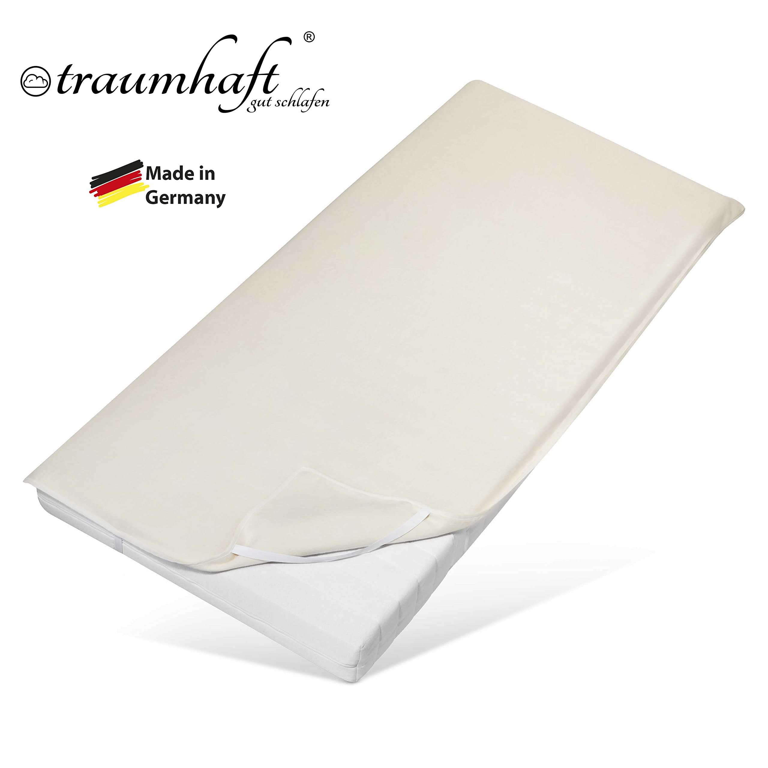 BettenABC - Molton-Matratzenauflage - 180x200 cm - 100% Baumwolle - Atmungsaktiv, feuchtigkeitsabsorbierend & temperaturausgleichend - Waschbar & ideal für Allergiker