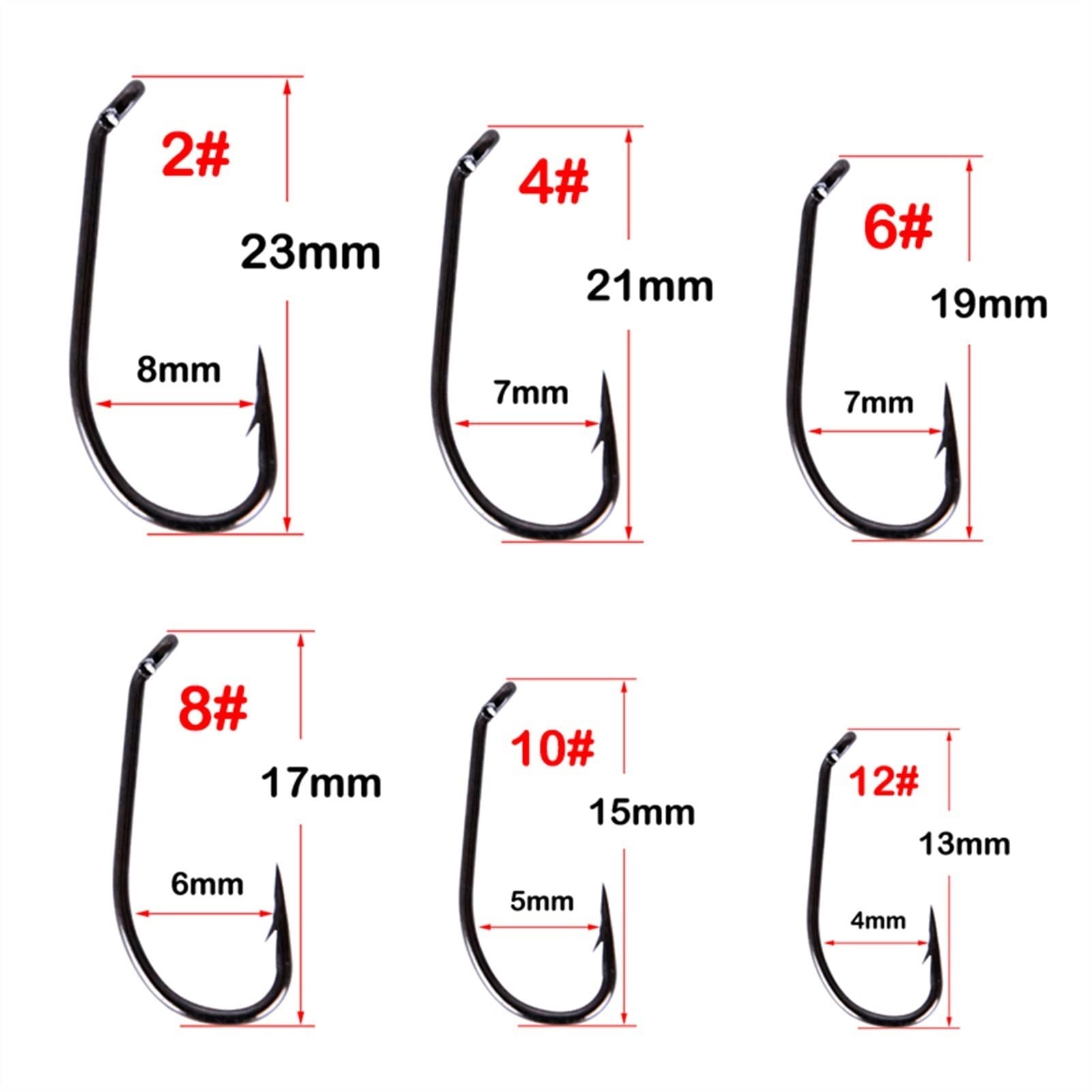 EUPHENG Fly Fishing Hooks Assortment - Dry, Wet, Nymph & Jig Hooks, Super Sharp High Carbon Steel - View #6