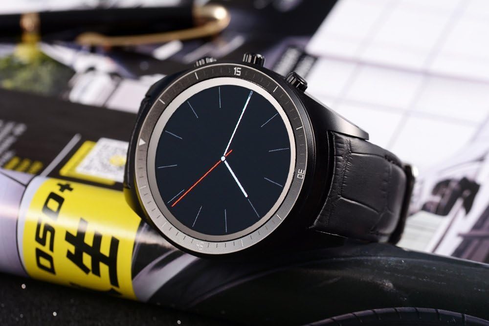 Apltch 400 400PX Bluetooth K10 Smart Watch Phone 3D Cambered Sapphire Lens Support SIM Wifi Bluetooth GPRS SMS Wifi GPS Google Play Store App Support Sync With Andriod Phones-Black