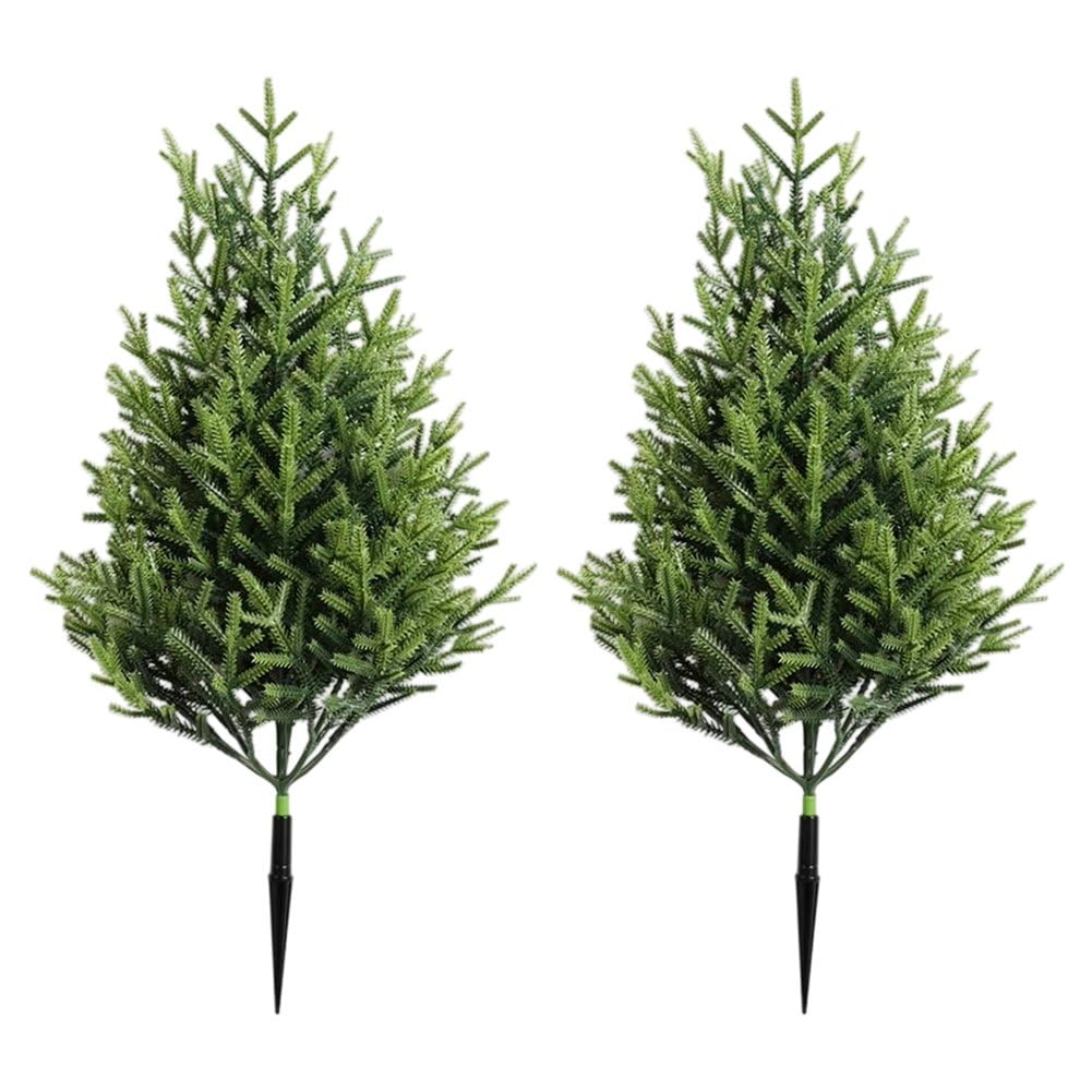 Luxylei Green Artificial Cedar Topiary Trees Cypress Plants Weatherproof Ever Tree With Ground Stake Ery Shrubs For Outdoor Decor