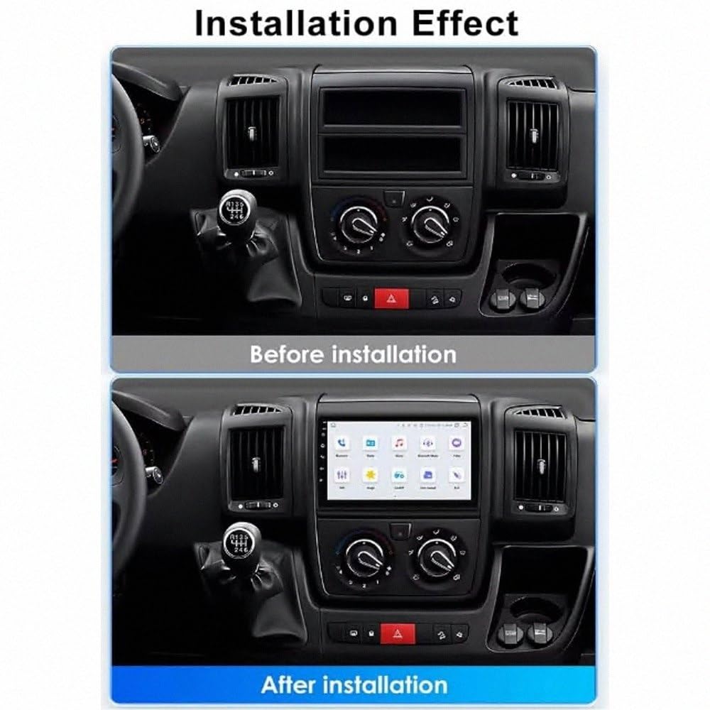 Radio Samochodowe 2 Din Z Ekranem Dotykowym dla Citroen Jumper 2 Peugeot Boxer 2 2006-2022 Bezprzewodowe Carplay I Android Auto, Pojemnościowy Ekran Dotykowy, Nawigacja Gps, 4 Rdzeń 4G+64G