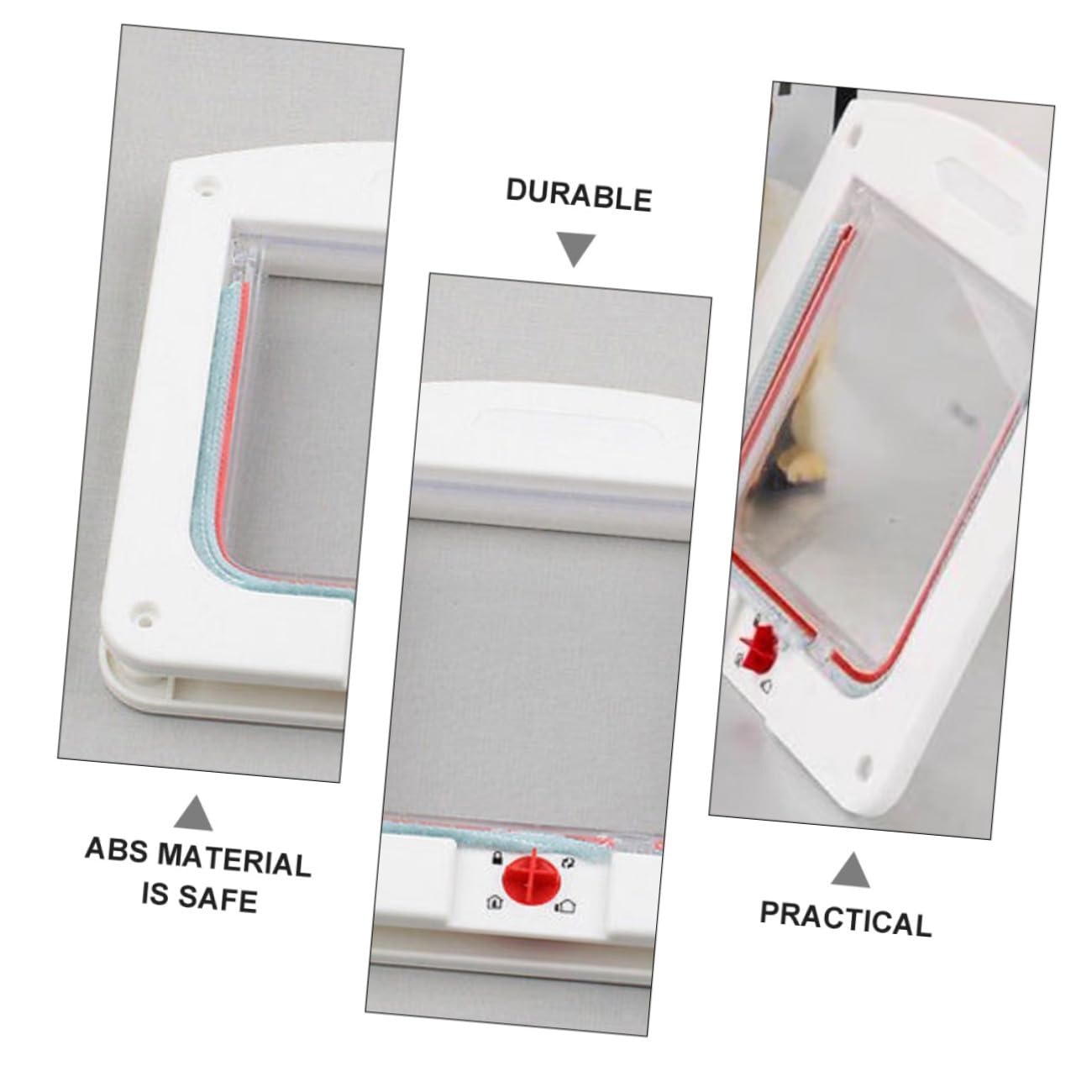 Lot de 2 Chatières Contrôlables pour Chat en Plastique Résistant, Petite Taille, Porte D’entrée/Sortie pour Animaux, Usage Intérieur et Extérieur, Adaptées aux Chats et Chatons
