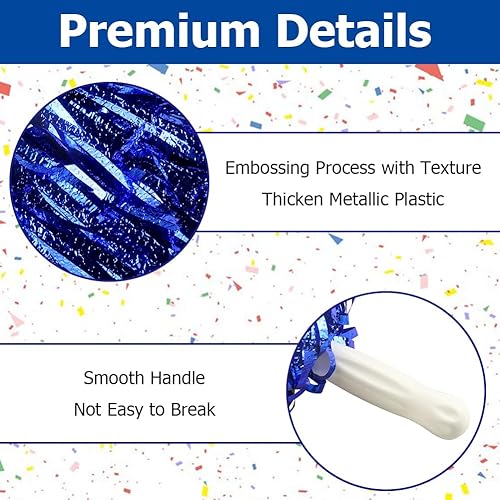 Vista 31 de Hooshing Pompones metálicos esponjosos, esponjosos, 12 unidades, 24 unidades, para equipo, deportes, fiesta de espíritu, adoptar un proceso