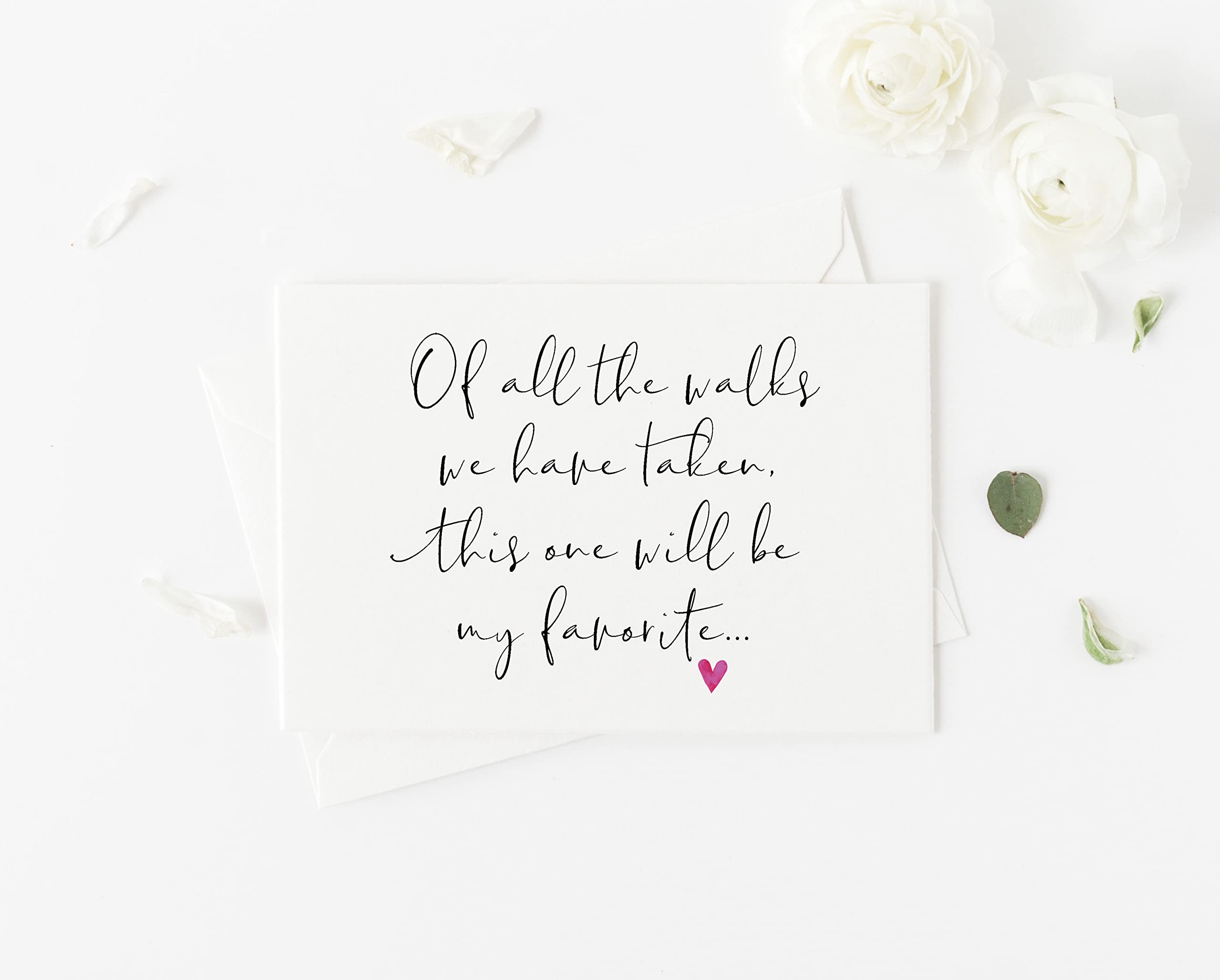 Will You Walk Me Down The Allée Personnalisé Poème Carte