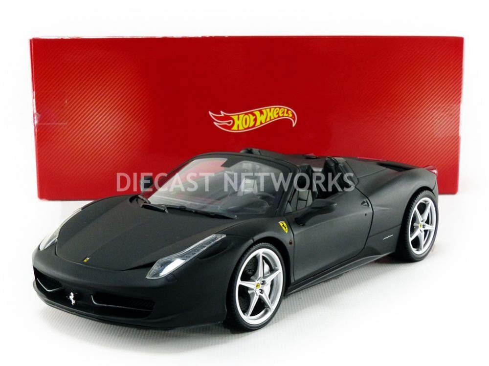 Hotwheels Heritage 1:18 Ferrari 458 Italia Spider matt schwarz