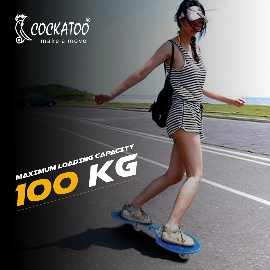 Image of Wave Board Waveboard with Carry Bag, LED Flash Colorful Lights in 2 Wheels Skateboard, Outdoor Skateboard for Kids(Standard Size.