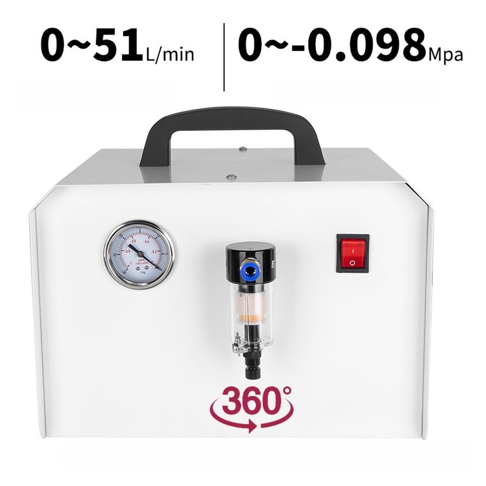 Pompe à vide de laboratoire recherche scientifique avec filtre anti-mousse séchage sous pompe silencieuse sans huile Usage industriel(2)