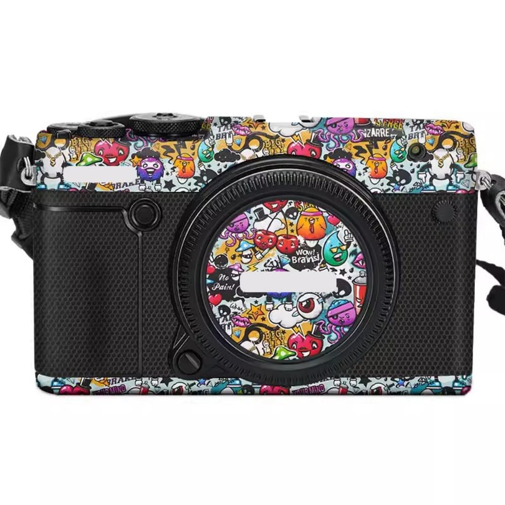 GFX 50R - Cover adesiva per fotocamera FujiFilm GFX50R, antigraffio, decorazione protettiva e resistenza all'usura (graffiti bianchi)