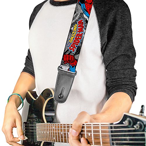 Buckle-down Gs-wspd033 Sangle de guitare – The Amazing Spider-Man empilés des BD/Action poses, 5,1 cm de large et 29–137,2 cm de long - Les Beatles, Paul McCartney, John Lennon, RIngo Starr, George Harrison Buckle-down Gs-wspd033 Sangle de guitare – The Amazing Spider-Man empilés des BD/Action poses, 5,1 cm de large et 29–137,2 cm de long – Image 3