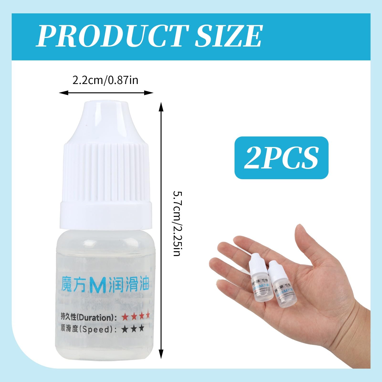 2 piezas de aceite de silicona para Magic Cube, 3 ml de unción de velocidad de cubo de Speed Cube Oil Magic Cube Accesorios, Aceite de silicona transparente lubricante para Magic Cube, para mejorar la