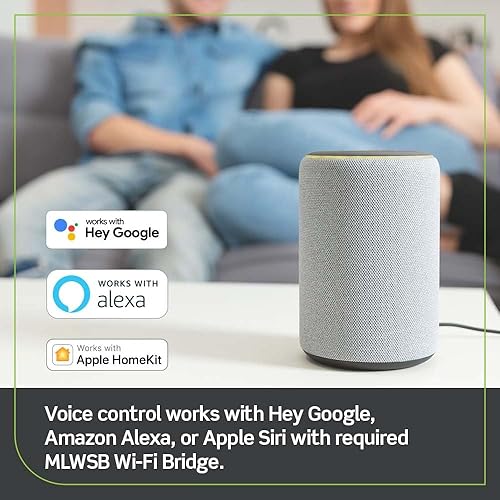 Miniatura 5 de Leviton Decora Smart - Kit de atenuación no neutro y puente Wi-Fi para hogares mayores sin cable neutro