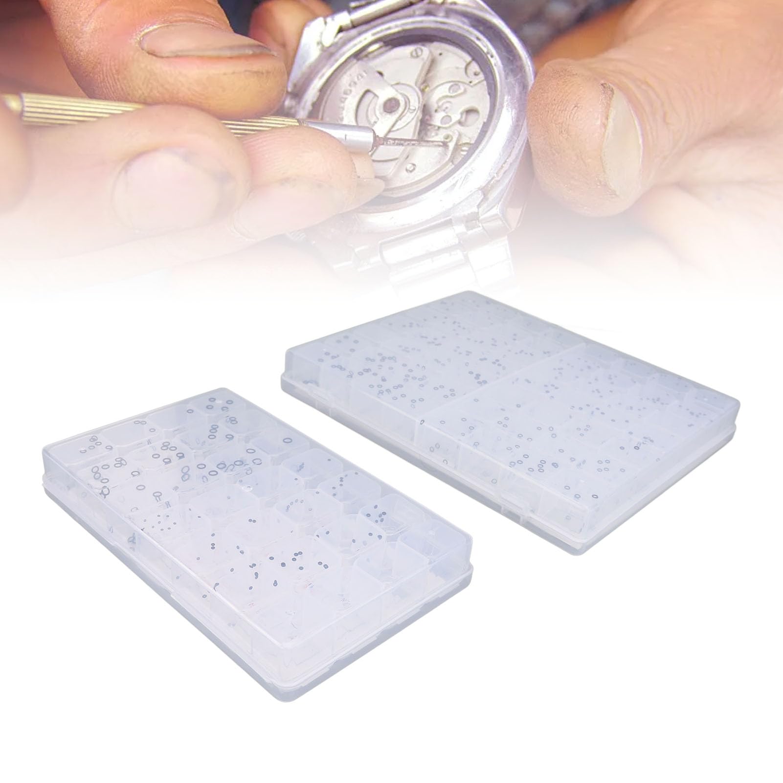 Kit di Riparazione Resistente All'acqua con O-ring per di Orologi in Gomma, Dimensioni Multiple per la Manutenzione Dell'orologio, 800 Anelli di Gomma