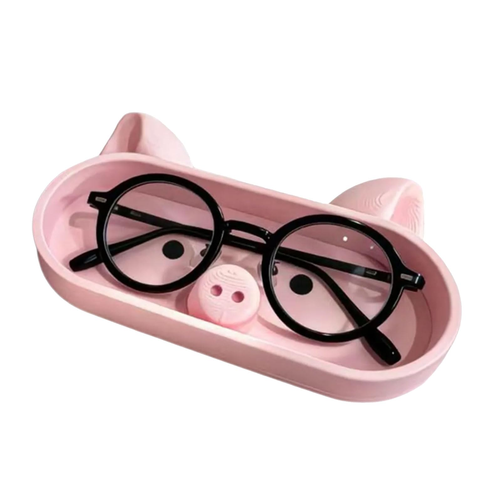 Whoasyst Eyeglass Organiser 3D Printed Piggy Shaped Glasses Holder Storage Box for Sunglasses and Small Items Cartoon Swine Eyeglass Holder