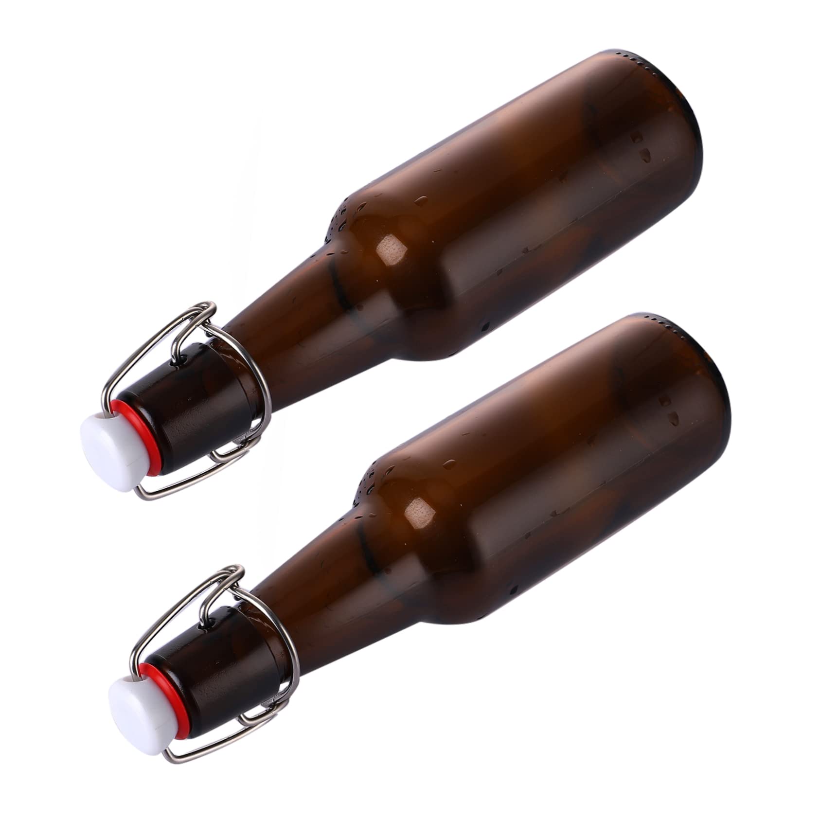 Ciieeo Small Leakproof Glass Bottle Set Beer Storage Bottle with Buckle for Water Juice Cold Drinks