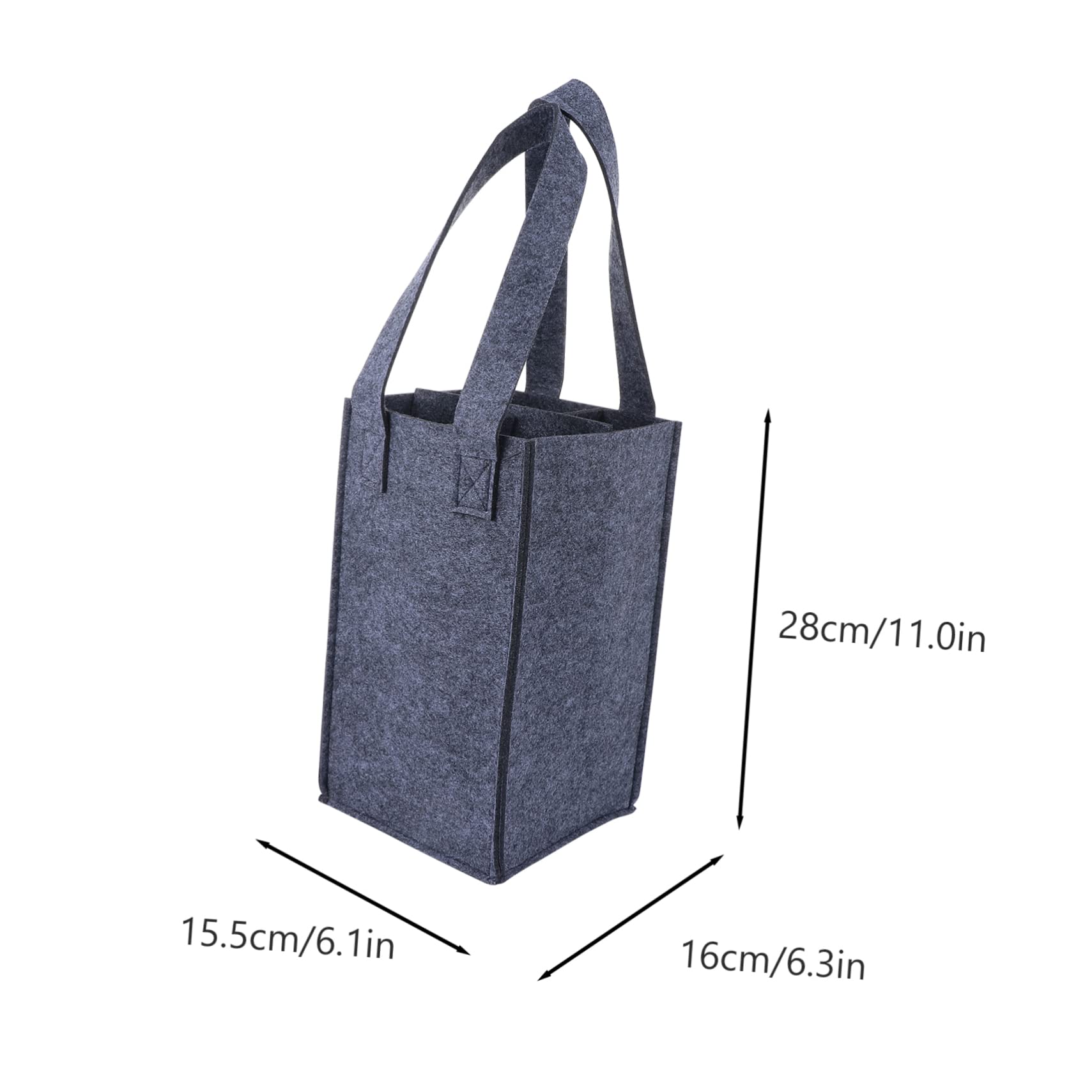 Ciieeo 2Pcs Portable Wine Tote Carrier Felt Storage Bags for Wine Bottles Workmanship for Parties and Special Occasions