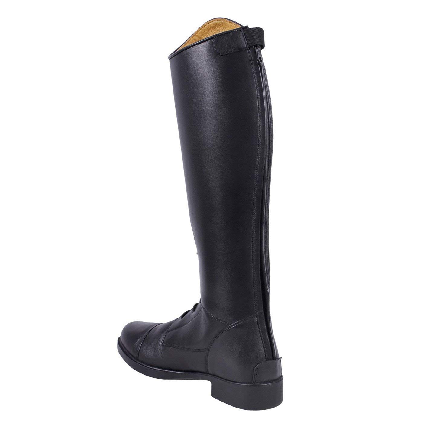 QHP Leder-Reitstiefel Julia für Kinder schwarz Normale Wadenweite (34)