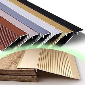 Striscia Soglia Porta In Gomma PVC - 2 Metri, Adesiva, Per Transizione Pavimento/Tappeto, Grigio - Foto 7