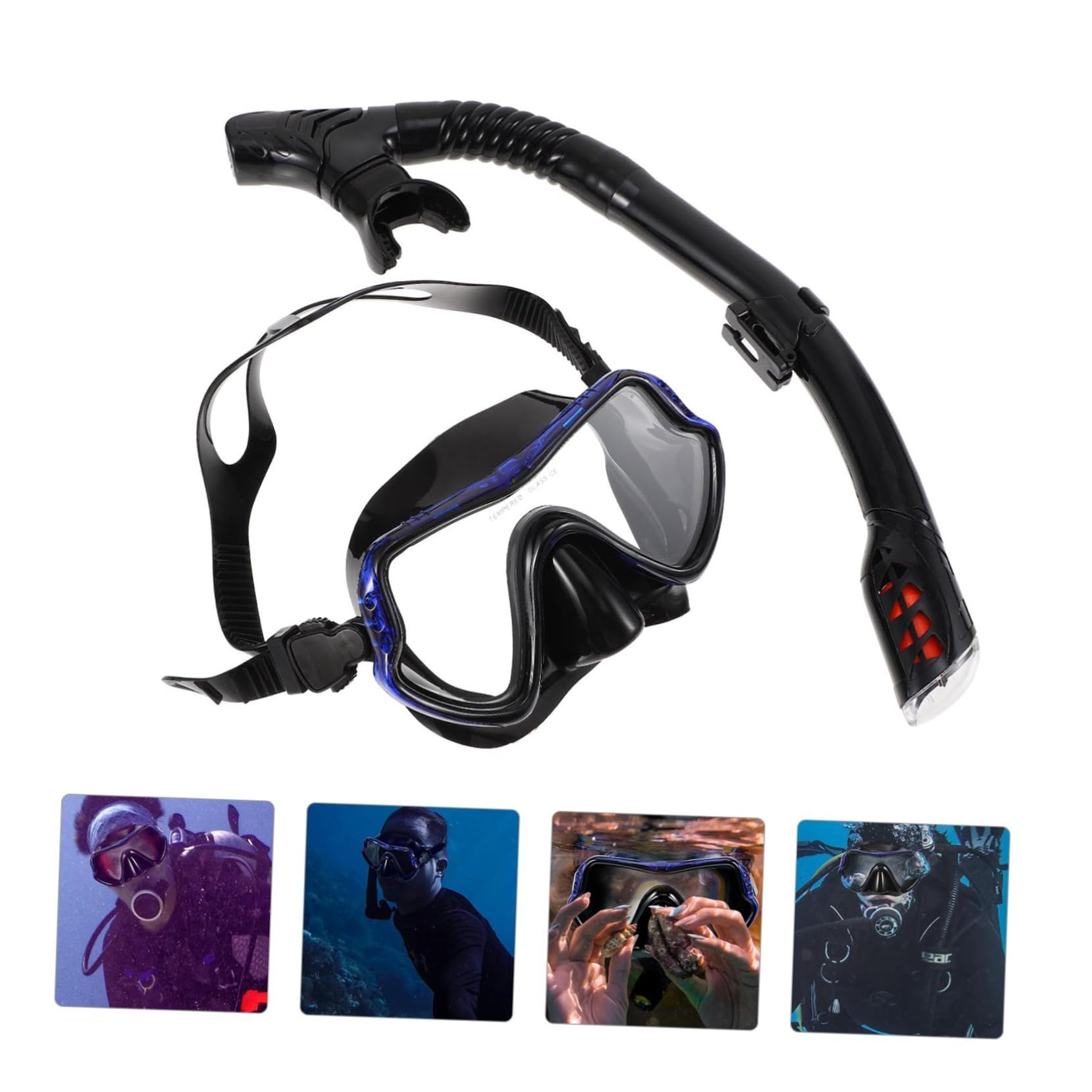 SUPVOX Snorkeling Mask for Adults Snorkeling Set Goggles Snorkel Scuba Accessories Comfortable Fit Ocean View